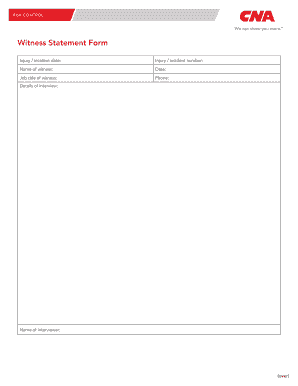 Witness Statement Form