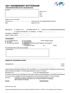 Begelidingsformulier bij visumaanvraag