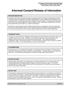 WV Breast & Cervical Cancer Screening Program Consent Form