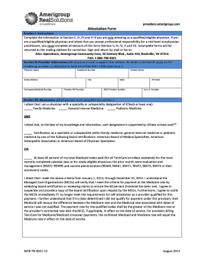 Tennessee Physician Attestation Form