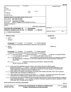 California Conservatorship Petition