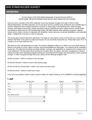 North Dakota DHS Stakeholder Survey
