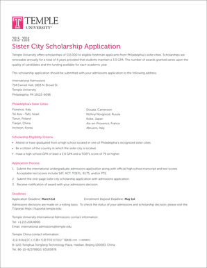 20152016 Sister City Scholarship Application - temple