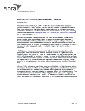 Breakpoints Checklist and Worksheet