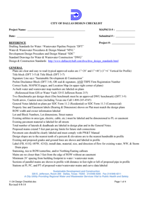 City of Dallas Design Checklist