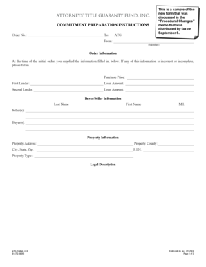 ATG Form 4115 Title Commitment Instructions