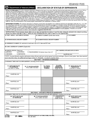 Declaration of Status of Dependents