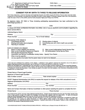 WV Birth to Three Consent Form