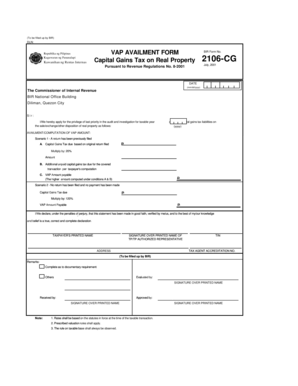 BIR Form 2106-CG