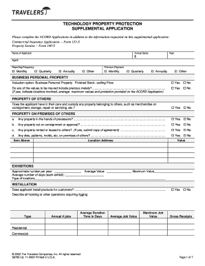 Technology Property Protection Supplemental Application