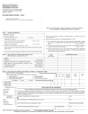 California Business Property Statement