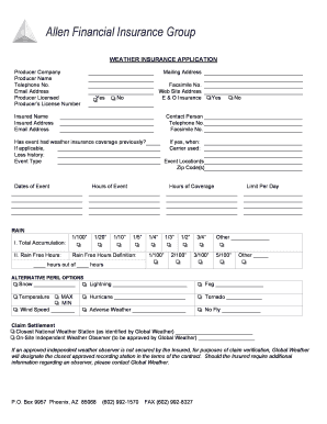 Weather Insurance Application