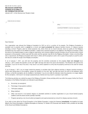 California Religious Exemption Change Notice