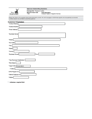Spectrum Underwriting Questions for Computer Systems Integration
