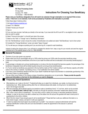 Prudential Beneficiary Designation Form