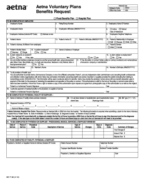 Aetna Voluntary Plans Benefits Request Form