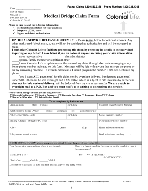 Medical Bridge Claim Form