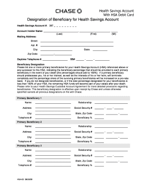 Health Savings Account Beneficiary Designation Form