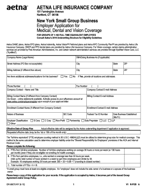 Aetna Small Group Employer Application
