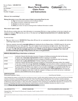 Short-Term Disability Claim Form