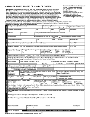 Employer's First Report of Injury or Disease