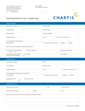 Claim Notification Form