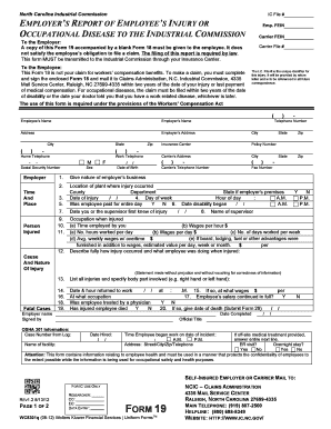 North Carolina Form 19