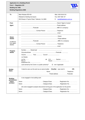 Building Permit Application Form