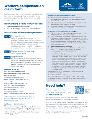 Workers Compensation Claim Form