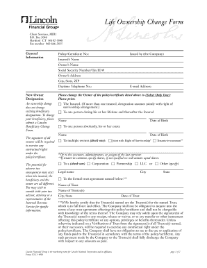 Life Ownership Change Form