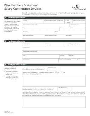 Salary Continuance Services Plan Member Package