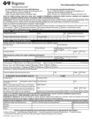Pre-Authorization Request Form
