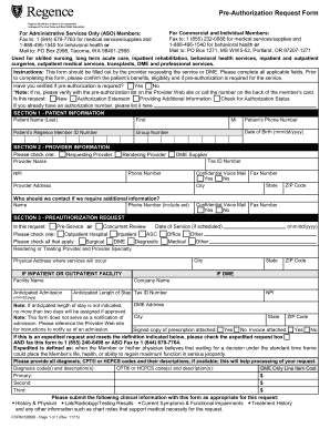 Pre-Authorization Request Form