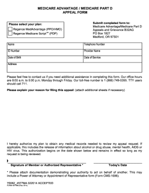 Medicare Advantage Appeal Form