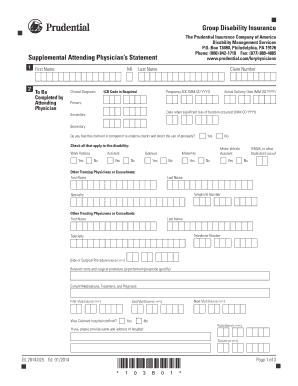 Supplemental Attending Physician's Statement