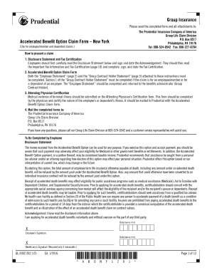 Accelerated Benefit Option Claim Form