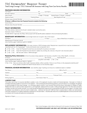 TLC ExpressAppSM Request Ticket