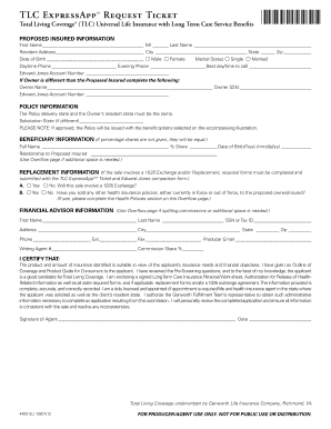 TLC ExpressAppSM Request Ticket