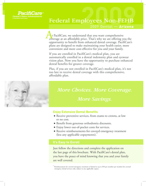 PacifiCare Dental 262-Federal Plan Enrollment Form