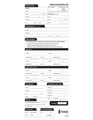 Prudential Data Transmittal Form
