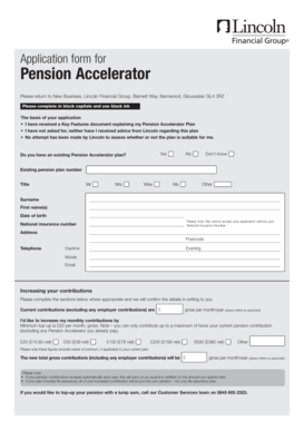 Pension Accelerator Application Form