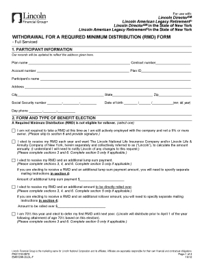Lincoln DirectorSM RMD Withdrawal Form