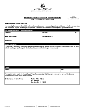Privacy and Confidentiality Request Form