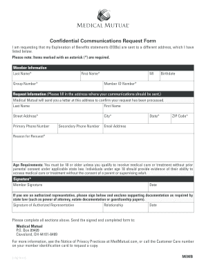 Confidential Communications Request Form
