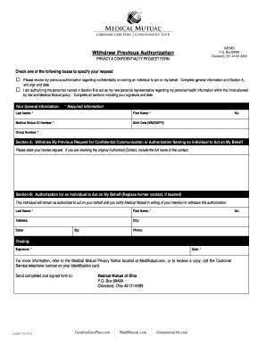 Medical Mutual Privacy and Confidentiality Request Form