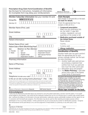 Prescription Drug Claim Form