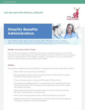 Fillable Online LIST BILLING FOR MEDICAL GROUPS Fax Email Print - pdfFiller