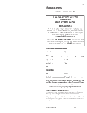 Meningococcal Meningitis Vaccination Response Form