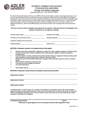Student Consent for Access to Education Records