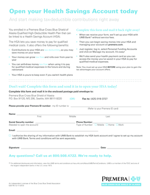 Health Savings Account Enrollment Form